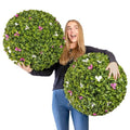 365 Curb Appeal 23" XL Bougainvillea Topiary Balls + White & Pink Flower Pack (2 Artificial Topiary Balls (4 Halves)) - color: Bougainvillea + Multi Flowers, size: 2 topiary balls (4 halves)