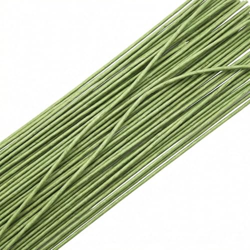 16-inch Green Paper Wrapped Flower Stems for Wedding Bouquets, DIY Floral Arrangements (Pack of 100) 16 Gauge Party Decoration Paper Flower Sticks - color: 16 Gauge Green Paper Wrapped Wire 100pcs