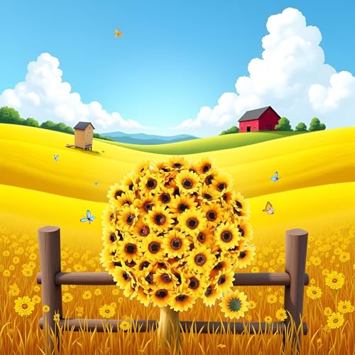 Jowxsx 100 Pieces Mini Artificial Sunflower Heads, Yellow Fabric Flowers, Wedding Wreath Craft Decor, Artificial Plants and Flowers, Realistic Faux Flower, for Planter Porch Patio Yard Balcony