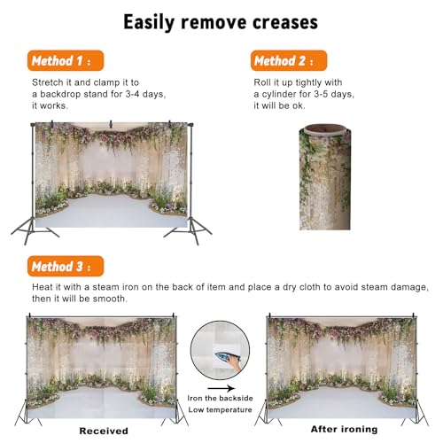 8x6ft Wedding Backdrop for Cradle Ceremony Background for Proposal Flowers Curtain Wedding Ceremony Banner Bridal Shower Background Mother's Day Floral Marriage Backdrop - size: 8x6ft