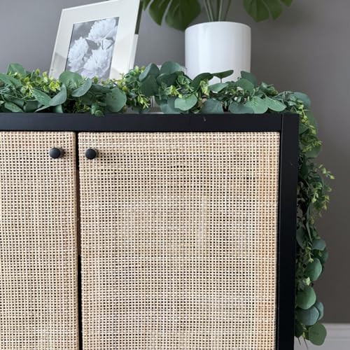 CQURE 6Pcs Eucalyptus Garland,Artificial Eucalyptus Leaves Table Greenery Garland Wreath Vines for Wedding Party Table Bedroom Wall Decor - size: 35.4 Ft without Flowers