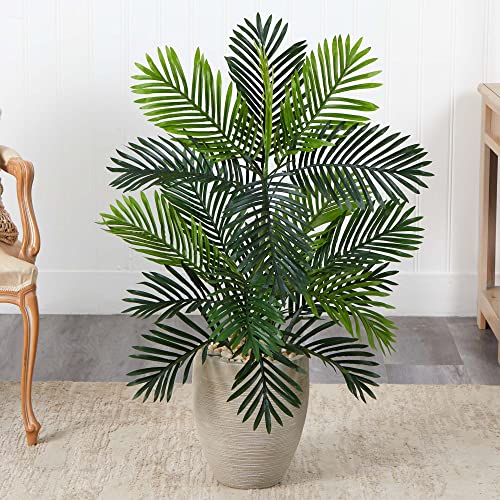 Nearly Natural Paradise Palm Artificial Tree in Sand Colored Planter