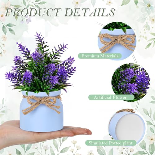 Suncalla 12 Pcs Artificial Flower Plants Small Fake Plants with Pot Mini Faux Potted Plant for Floral Tables Centerpieces Decoration Home Bathroom Office Window Tabletop Decor (Colorful Flower) - style: Colorful Flower