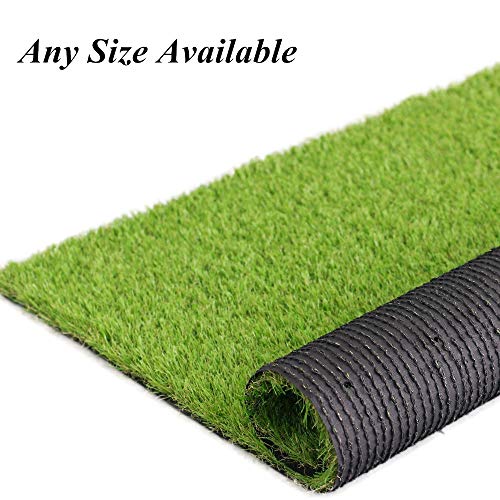 Fas Home Artificial Grass Turf 1.38" Custom Sizes, Fake Grass Indoor Outdoor Rug Synthetic Lawn Carpet,Faux Grass Landscape for Décor,Astroturf for Dogs with Drain Holes (3FTx9FT) - color: 3ft, size: 3FTx9FT