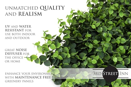 3rd Street Inn Artificial Greenery Wall Panels for Privacy - 4-Pack - color: Heart Leaf