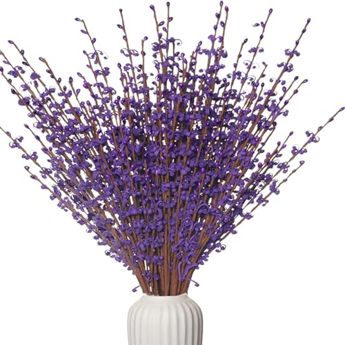 10Pcs Long Stem Jasmine Purple Flowers Artificial 29.5"/75cm Table Flower Decor Faux Jasmine Bouquet for Wedding Bride Shower Party DIY Floral Art Arrangements Decoration - color: Purple, size: 10 PCS