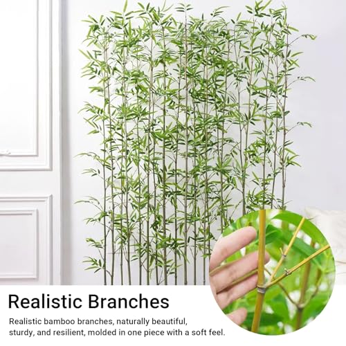 SEIFE Artificial Bamboo Stalks Tree - Faux Bamboo Plants Outdoor for Privacy Fence, Waterproof for Garden Yard & Large Greenery Wall Decor(100bamboos,1.2m/3.9ft) - color: 100bamboos, size: 1.2m/3.9ft