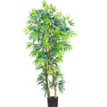 Nearly Natural 5ft. Curved Bamboo Silk Tree - size: 5ft