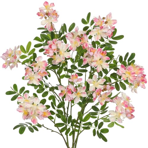DILATATA Artificial Pink Flowers 29.5 Inch Long Stem Locust Flower Stems Faux Silk Sophora Japonica Blooms for Home Decor Wedding Centerpieces Wreath Farmhouse Floral Arrangements - color: Pink