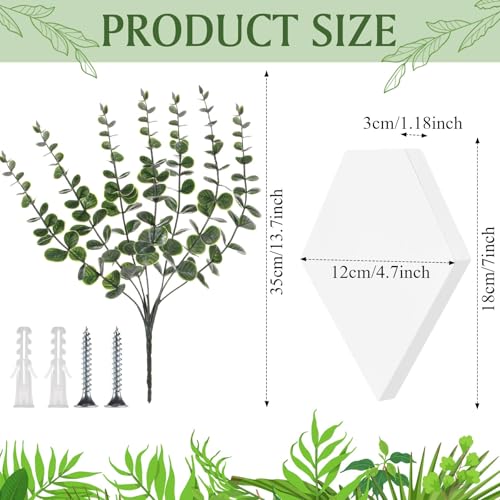 Chunful 2 Pcs Wooden Wall Planter Decor Hanging Fake Plants Greenery Flowers Holder Vase Boxes for Wall Bohemian Farmhouse Room Kitchen Office Indoor Decoration(White,7.1 x 4.7 x 1.2 Inches) - color: White, size: 7.1 x 4.7 x 1.2 inches