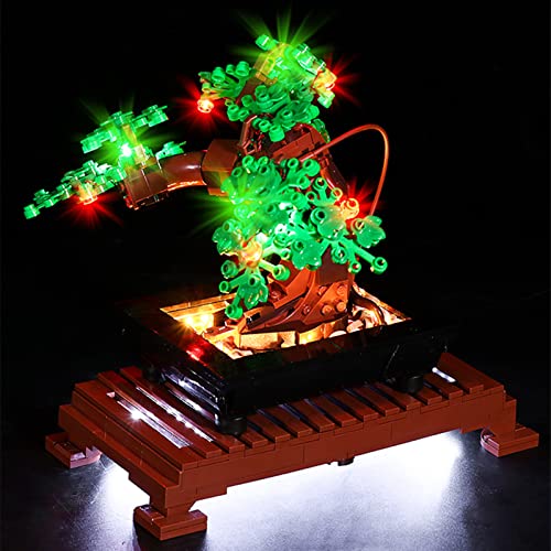 Upgraded LED Light Kit for Lego Botanicals Bonsai Tree Building Set, Compatible with Lego 10281 Green Models, Home Decoration Lights Valentines Day Gift (Only Light, No Building Models) - color: 10281 Bonsai Tree Light Kit Green, size: Standard Version