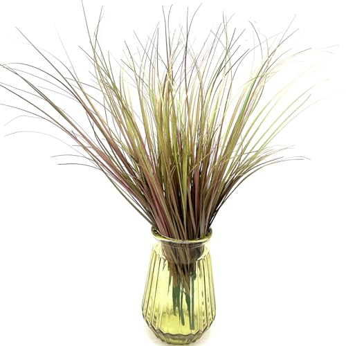 CATTREE Fake Wheat Grass Shrubs Artificial Plants, Faux Greenery Plastic Leaves Bushes for Indoor Farmhouse Garden Wedding Party DIY Decorations Office UV Resistant Planter Filler - Purple 8 Bundles - color: Grass - Purple - 8 Pack