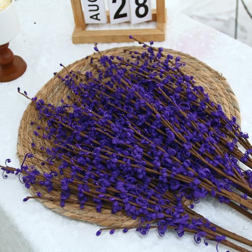 5Pcs Long Stem Jasmine Purple Flowers Artificial, 29.5"/75cm Table Flower Decor Faux Jasmine Bouquet for Wedding Bride Shower Party DIY Floral Art Arrangements Decoration - color: Purple, size: 5 PCS