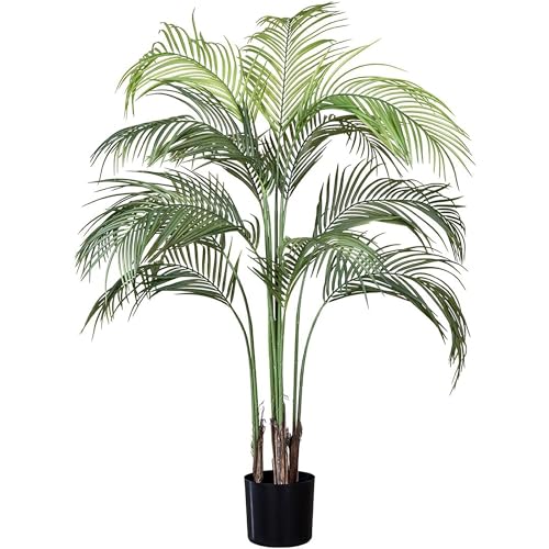 Maia Shop 5ft 11in Artificial Palm Tree Plant for House, Apartment or Office – Realistic Fake Indoor Plants for Living Room, Kitchen, Bedroom, Entryway or Bathroom – Faux Greenery for Home Décor - color: Palm, size: 5ft