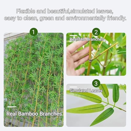 SEIFE Artificial Bamboo Stalks Tree - Faux Bamboo Plants Outdoor for Privacy Fence, Waterproof for Garden Yard & Large Greenery Wall Decor(10 bamboos,1.5m/4.9ft) - color: 10 Bamboos, size: 1.5m/4.9ft