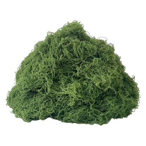 KEYUSHOP Fake Green Moss for Potted Plants 5.3 OZ Preserved Reindeer Moss Craft Decorative Artificial Moss for DIY Decorative Moss Table Centerpieces Decor Wall Art - color: Dark Green 5.3 Oz