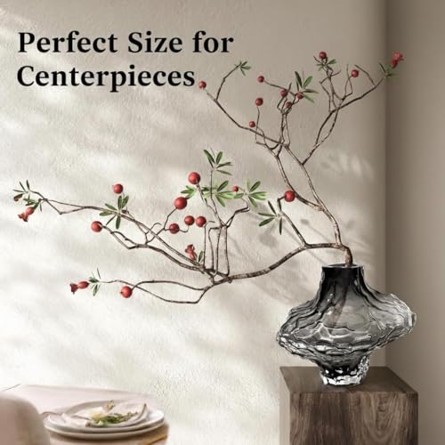 Small Glass Flower Vase for Office Desk and Bookshelf, 6.5" Unique Aesthetic Vase with Thickened Stable Base, Modern Wavy Glass Vase for Small Bouquets, Dining Table Decor, Housewarming Gift (Gray) - color: Gray