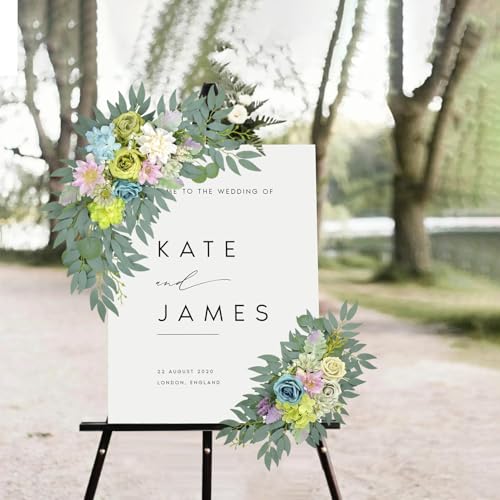 Artificial Flower Wedding Arch Decorations, Arch Faux Flowers Greenery for Wedding Decor, Reception Backdrop Decoration, Bridal Shower, Baby Shower (Green) - color: Green