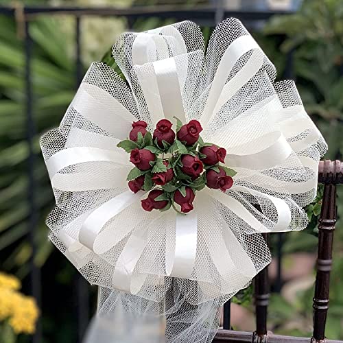 GiftWrap Etc. Burgundy Artificial Silk Flower Roses - 12 Mini Bouquets of 12 Rosebuds, 144 Rosebuds Total, Valentine's Day Decor, Wedding, Reception, Anniversary, Favors, Wreath, Bridal Shower, DIY - color: Burgundy