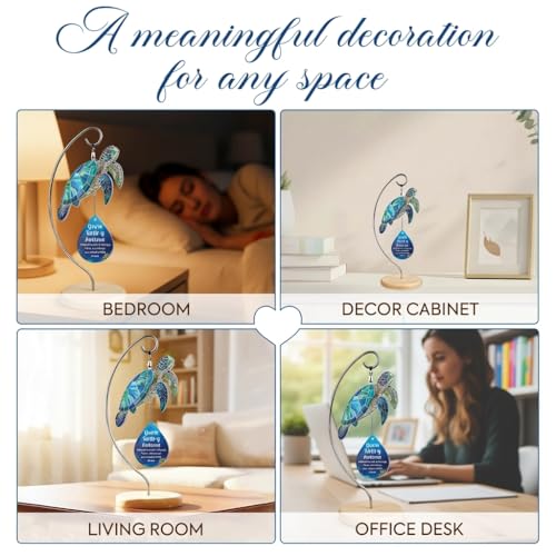 Sea Turtle Birthday Gifts for Women - Stocking Stuffers for Teen - Inspirational Stuff - Beach Gifts for Mom, Grandma, Daughter, Coworker, Friendship Presents - Emotional Positive Turtle Desk Décor - color: Sea Turlte