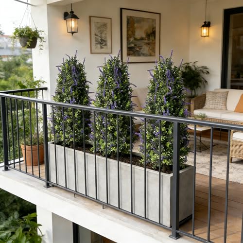 ALL SEASON GREEN Artificial Plants Lavender Topiary Tree, 35'' Purple Faux Flowers Potted Outdoor Plant, Front Porch Decor - size: 35'' Tall