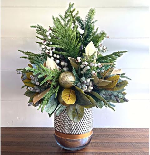 Good Tidings - Holiday Florals, Large-Size Faux Floral Arrangement, Premium Artificial Indoor Flower Display with Beautiful Blooms and Foliage - Artificial Plants & Flowers - color: Good Tidings -Large