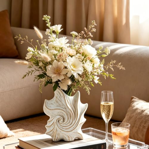 Small Ceramic Flower Vase for Home Decor - Cute Starfish Decorative Vase for Home Decor,White Ceramic Vase for Flowers,7.6 Inch Modern Vases for Ideal Shelf Decor Table Living Room Décor - color: Starfish Vase