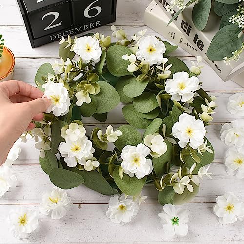 Artificial Cherry Blossom Flower Heads, Fake Silk Sakura Floral Heads for Bridal Hair Clips Headbands Dress DIY Accessories Wedding Party Supply Table Decorative (100pcs White) - color: White