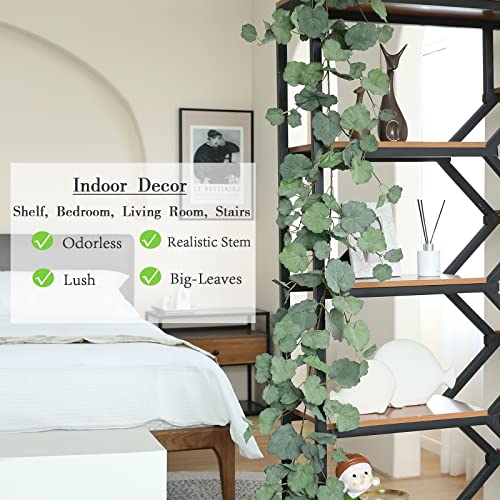 Dallisten 3 Strands Begonia Artificial Vines, 67" Silk Vine Garland with Green Leaves, Fake Hanging Plants Greenery Decor for Home, Bedroom, Wall, Party, Wedding Decoration - color: Begonia Vine