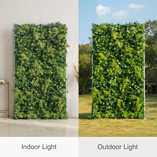 Artificial Flower Wall Panels, 3D Silk Floral Wall Backdrop, Green Wall for Wedding, Baby Show, Party and Home Decor, Quick Assembly/Storage Roll Up, Both Eco ＆ Pet Friendly, 4ft*8ft - color: Greenery, size: 4ft*8ft