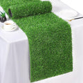TURSTIN Artificial Grass Table Runner - 12 x 36 Inch Green Synthetic Grass Carpet Rug for Table Decorations, Spring, Summer, Wedding, Birthday Parties - size: 12 x 36 Inches