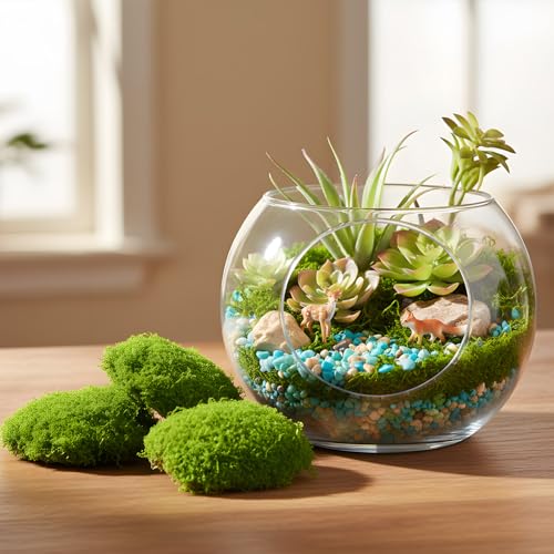 Solsew 6 Pcs Artificial Fake Green Moss for Potted Plant Indoor Waterproof Decorative Faux Moss Decor for DIY Crafts Garden Wedding Party Decoration (Bright) - style: Bright