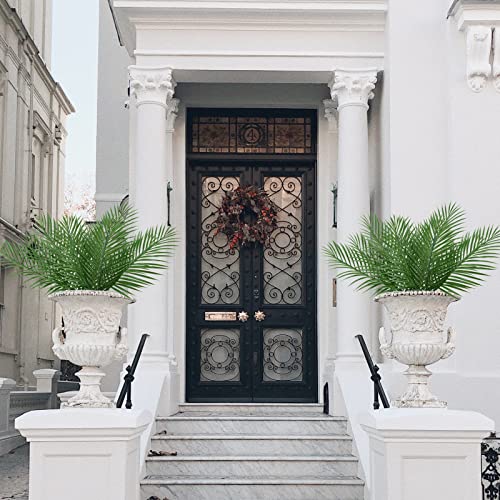 14Pcs Artificial Palm Leaves, 20.4" Outdoor Faux Palm Fronds Fake Tropical Palm Leaves For Palm Sunday Flower Arrangement Wedding Birthday Party Home Spring Summer Decor - size: 14 Pcs