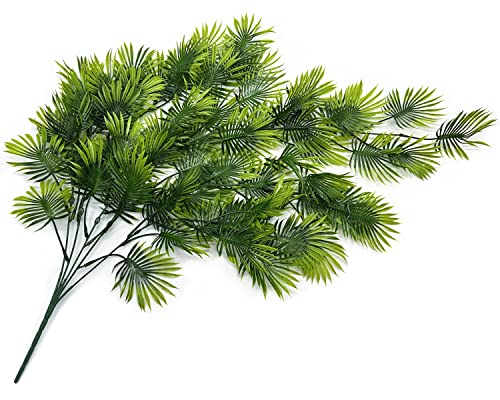 PASYOU Artificial Hanging Vines Plants, Fake Tropical Ivy Plant Faux Greenery Fan Leaves Vine Plastic Foliage Boston Fern Leaf for Indoor Outdoor Garden Wedding Party Christmas DIY Decoration 4 Pack - color: Tropical Greenery Vine/ 4 Pcs