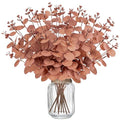 Yen Jean 10PCS Fall Amber Artificial Flowers Decorations for Home, Thanksgiving Fake Plants Autumn Decor Indoor Outdoor Harvest Party Supplies - style: Amber