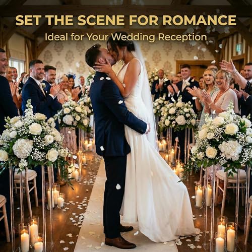 2 Pack 32'' Tall 10'' Dia. Clear Floor Vase Wedding Decoration Table Centerpiece Crystal Acrylic Flower Stand Floral Display Rack Backdrop Column for Event Décor - color: Square, size: 32 x 10 Inch (Pack of 2)