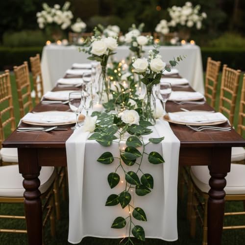 96 Pack 672 Feet Fake Greenery Hanging Garland, Artificial Ivy Leaf Plants, Vine Leaves, Flowers Foliage for Bedroom Garden Wall Decor - color: Green-96pack