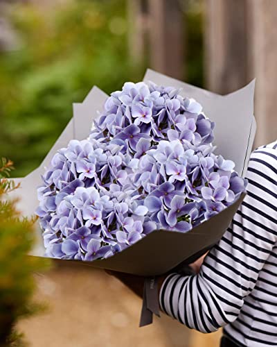 DILATATA Faux Hydrangea Large Artificial Purple Hydrangea Flowers 26" Real Touch Hydrangea Flowers Lifelike Silk Hydrangea Stems for Wedding Party Garden Home Decor-3pcs - color: Light Purple #3, size: 3PCS