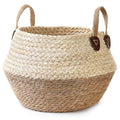 Pot for Artificial Tree Indoor, Vase for Olive Tree Indoor, Fake Plant Pot, Planter for Faux Plant (10" D x 12" H, Woven Plant Basket, Large)