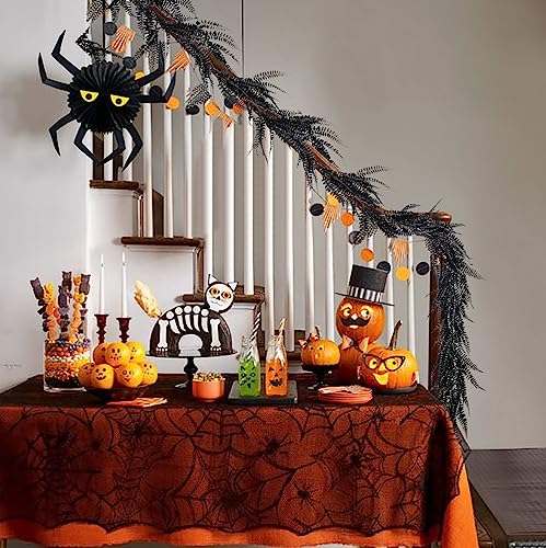 RECUTMS 2pcs Black Garland Artificial Hanging Plants 6 FT Boston Black Faux Ferns Garland Halloween Thanksgiving Party Outdoor Indoor Decor for Home - color: Black-fern2pcs