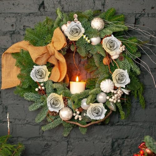 20pcs Silver Roses Artificial Flowers Fake Roses Real Looking Silk Flowers Bulk Big Faux Flowers with Stems for Wedding Centerpieces Table Home Party Decor Bridal Floral Arrangements (Silver) - color: Silver