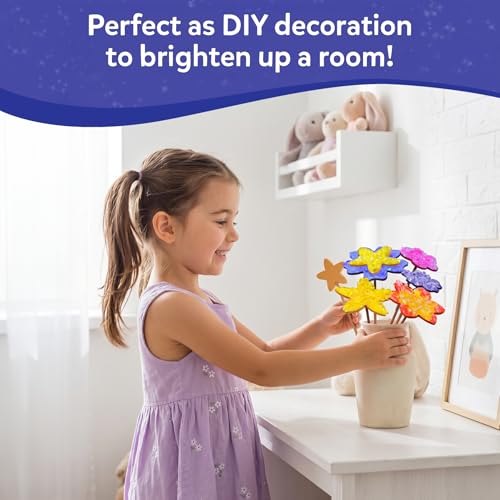 Skillmatics Poke-in Art - Flower Bouquet, DIY Wood Craft Kit, Mess-Free Creative Play for Girls and Boys Ages 4, 5, 6, 7, 8, 9, Fine Motor Skills, Screen-Free Fun - style: 2. Flower Bouquet