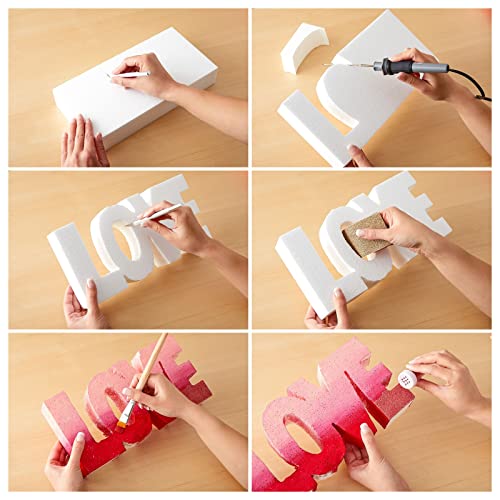 Juvale Craft Foam Blocks - 6-Pack, 12 x 6 x 1 in, White - Flat Foam for Flowers - DIY Floral Arrangement