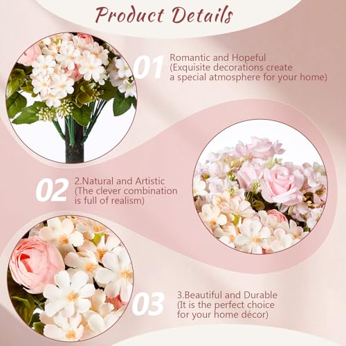 Yunlly 2 Set Artificial Boxwood Topiary Ball Trees with Rose Flowers 19.7'' UV Resistant Faux Greenery Shrubs Bushes with Ground Spike for Wedding Indoor Outdoor Front Porch Decor(Light Pink) - color: Light Pink