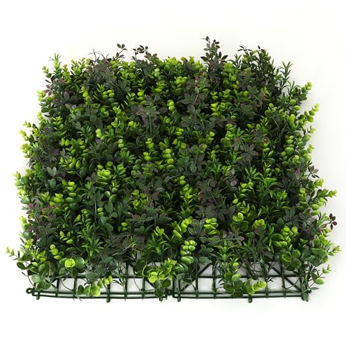 3rd Street Inn Greenery Panel - Artificial Hedge Wall - Fake Plant Wall Backdrop - Privacy Screen - Interlocking Panels - Indoor Outdoor Décor (4, Purple Passion Mix) - color: Purple Passion Mix