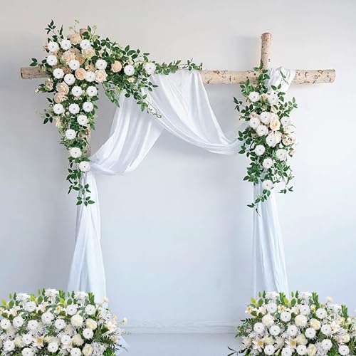 Rose Artificial Flowers, 50Pcs White Roses Head Flowers Bulk with Stem, 3 Inches Silk Rose Fake Flower Head for Wedding Party Home Decor DIY Baby Shower Centerpieces Tables Decoration(White) - color: White