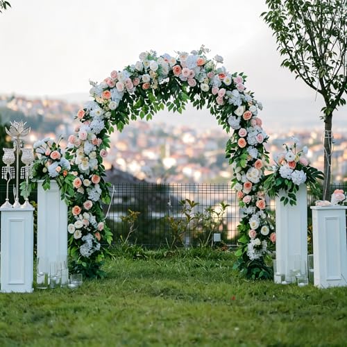5.25 * 6.56 FT Metal Backdrop Frame Stand, Wedding Decor Flower Arbor Stand, Balloon Arch Backdrop, Golden - size: Single Rectangle
