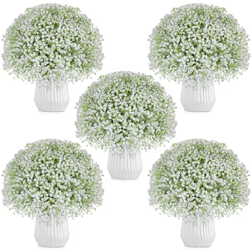 380 Pcs Baby Breath Artificial Flowers Fake White Baby Breath Flower Artificial Bulk Real Touch Faux Gypsophila Bouquet for Wedding Floral Arrangement Centerpieces Table Decoration - size: 380 PCS