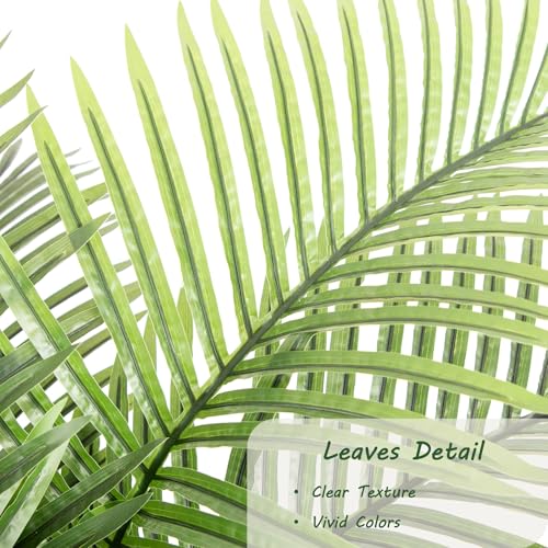 Bellacat 7ft UV Resistant Artificial Palm Tree with Coconut Fruit, 84in Faux Palm Coconut Tree with Large Fuller Leaves, Fake Palm Tree for Patio Backyard Poolside Living Room Decor - size: 7ft