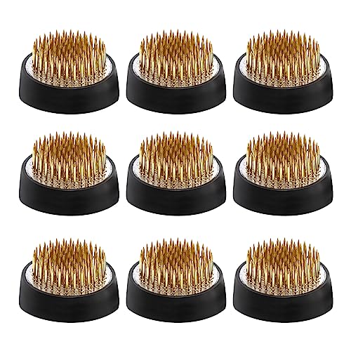 ZUDKSUY 9PCS 1.34inch/34mm Flower Frogs Arrangement Kenzan Flower Frog Floral Holders Ikebana Frog Pin Cushion Floral Frogs for Arrangements Vase Copper Pin Floral Arrangement Pin Holder Supplies - size: 9PCS-D34 Copper Pins